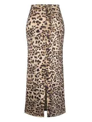 Honey Slit Leopard Midi Skirt - 1985 the VAULT Boutique