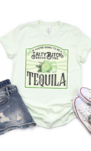 Salty Bitch Tequila Graphic Tee - 1985 the VAULT Boutique