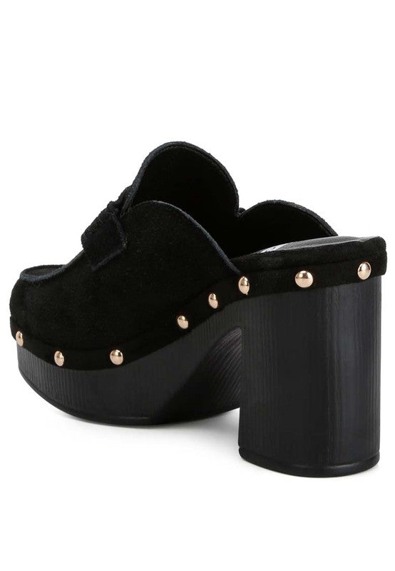 Riley Suede Platform Clogs - 1985 the VAULT Boutique