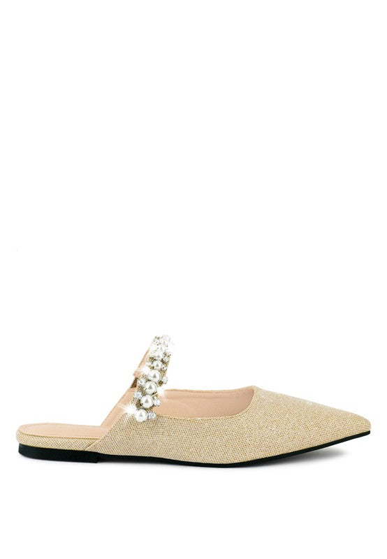 GEODE Mary Jane Cutout Embellished Mules - 1985 the VAULT Boutique