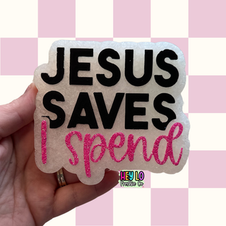 Jesus Saves, I Spend Hanging Car Freshie - Pre Order (Ship Date Jan 31st) - 1985 the VAULT Boutique