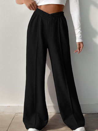 Elastic Waist Wide Leg Pants - 1985 the VAULT Boutique