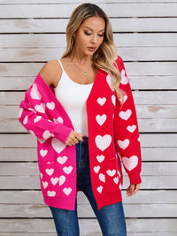 Angel Wings Heart Open Front Long Sleeve Cardigan - 1985 the VAULT Boutique