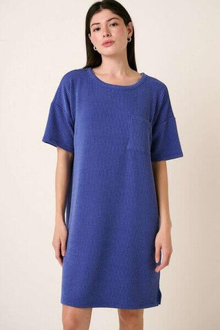 Mittoshop Urban Rib Knit Short Sleeve Tee Dress - 1985 the VAULT Boutique