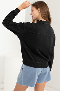 HYFVE Half Zip Drop Shoulder Sweatshirt - 1985 THE VAULT