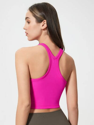 Millennia Scoop Neck Active Tank with Detachable Chest Pads - 1985 the VAULT Boutique