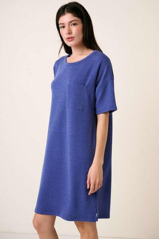 Mittoshop Urban Rib Knit Short Sleeve Tee Dress - 1985 the VAULT Boutique