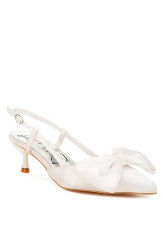 Okshak Satin Bow Slingback Sandals - 1985 the VAULT Boutique