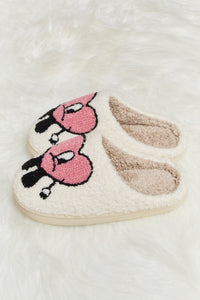 Melody Love Heart Print Plush Slippers - 1985 the VAULT Boutique