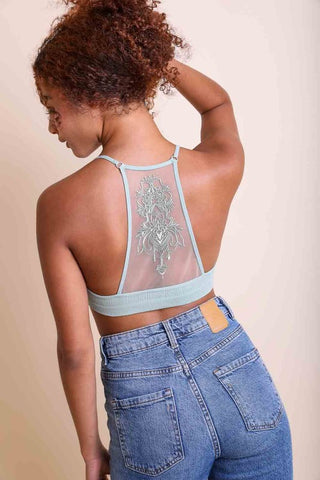 Tattoo Mesh Racerback Bralette - 1985 the VAULT Boutique