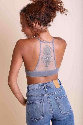 Tattoo Mesh Racerback Bralette - 1985 the VAULT Boutique