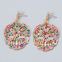 Skull Rhinestone Alloy Earrings - 1985 the VAULT Boutique