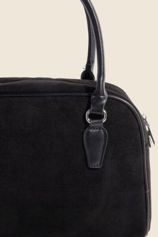 Fame Faux Leather Handle Boxy Handbag - 1985 the VAULT Boutique