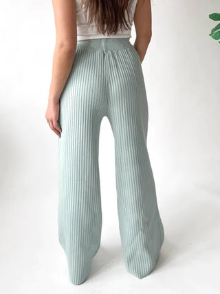 Ribbed Wide Leg Sweater Pants - 1985 the VAULT Boutique