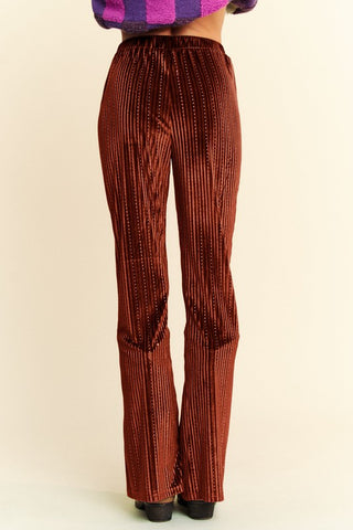 Davi & Dani Elastic Waist Knit Flare Pants - 1985 the VAULT Boutique