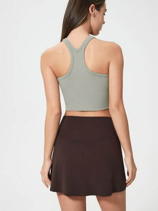 Millennia Scoop Neck Active Tank with Detachable Chest Pads - 1985 the VAULT Boutique