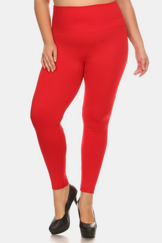 Yelete Full Size Seamless High Waist Fleece Leggings - 1985 the VAULT Boutique