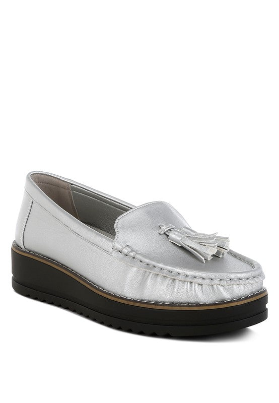 Larana Metallic Tassel Detail Loafers - 1985 the VAULT Boutique