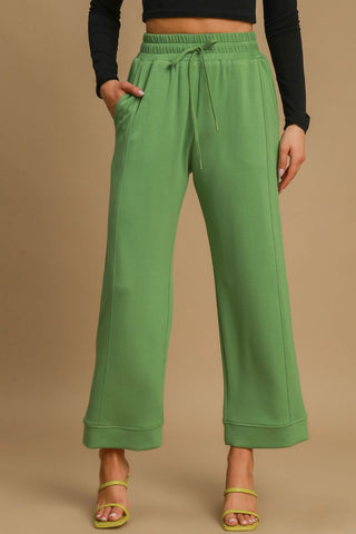 Umgee Drawstring Wide Leg Pants with Pockets - 1985 the VAULT Boutique