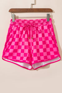 Drawstring Checkered Shorts with Pockets - 1985 THE VAULT