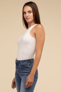 Basic Boat Neck Sleeveless Padded Bodysuit - 1985 the VAULT Boutique