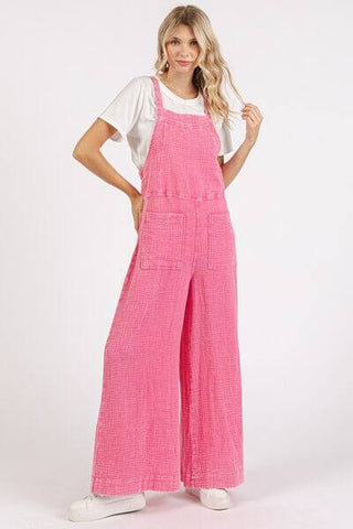 Mittoshop Textured Wide Leg Overalls - 1985 the VAULT Boutique