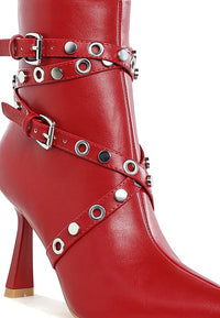 Jaunts Eyelets & Studs Harness Heel Boots - 1985 the VAULT Boutique