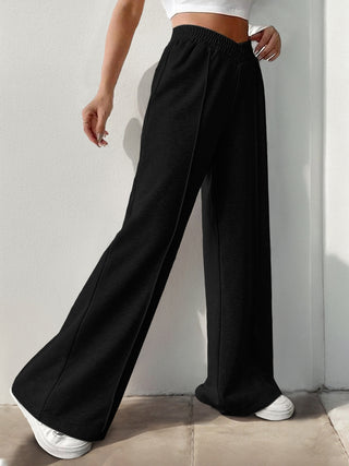 Elastic Waist Wide Leg Pants - 1985 the VAULT Boutique