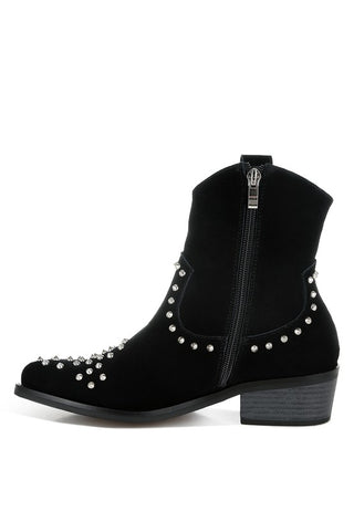 Hira Studs Embellished Cowgirl Boots - 1985 the VAULT Boutique