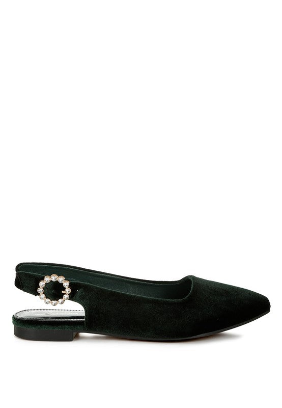 Dolan Velvet Slingback Flat Sandals - 1985 the VAULT Boutique