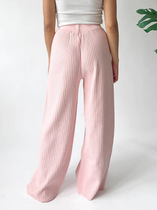 Ribbed Wide Leg Sweater Pants - 1985 the VAULT Boutique