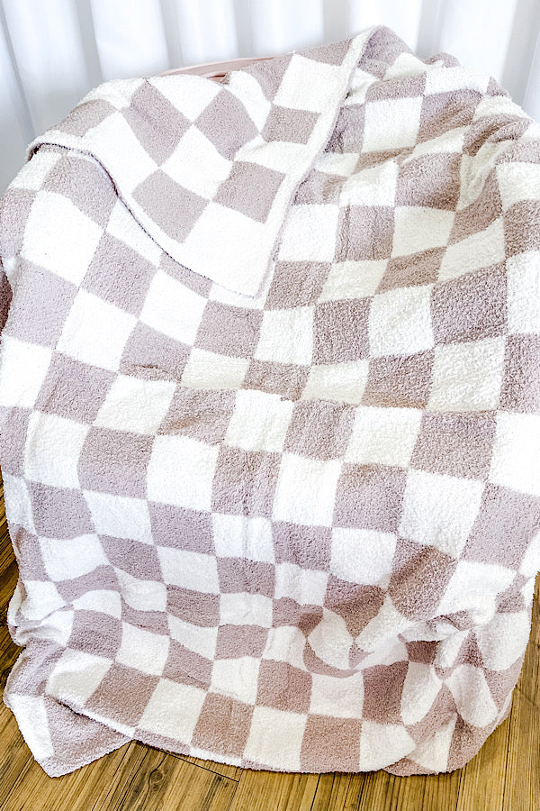 Gray Check Luxury Blanket - 1985 the VAULT Boutique