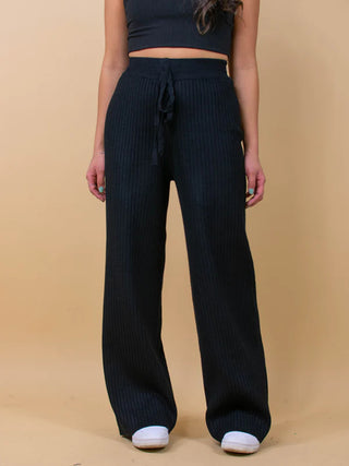 Ribbed Wide Leg Sweater Pants - 1985 the VAULT Boutique