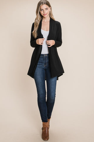 BOMBOM Open Front Long Sleeve Cardigan - 1985 the VAULT Boutique