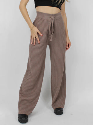 Ribbed Wide Leg Sweater Pants - 1985 the VAULT Boutique