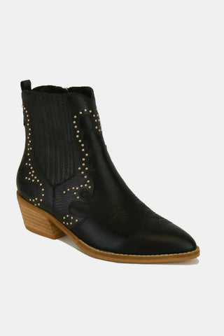 Beast Fashion Studded Detail Point Toe Boots - 1985 the VAULT Boutique