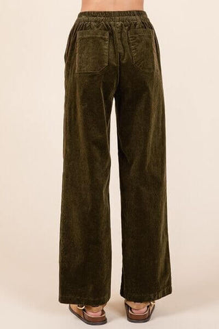 Mittoshop Corduroy Back Elastic Waist Pants - 1985 the VAULT Boutique