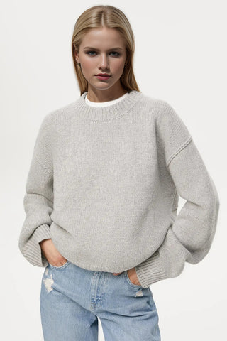 Basic Bae Round Neck Dropped Shoulder Sweater - 1985 the VAULT Boutique