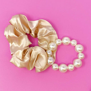 Pearl & Satin Scrunchie Set - 1985 the VAULT Boutique