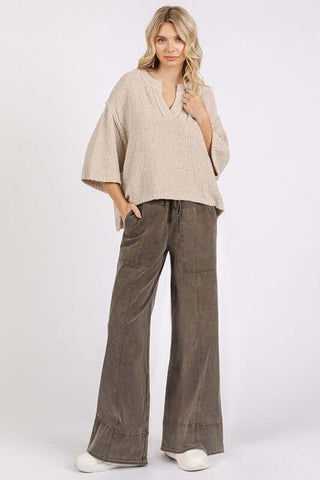 Mittoshop Mineral Wash Elastic Wide Leg Pants - 1985 the VAULT Boutique