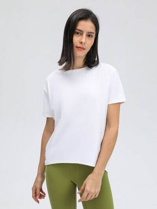 Millennia Round Neck Short Sleeve Active T-Shirt - 1985 the VAULT Boutique