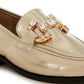 Dendron Diamante Horsebit Metallic Loafers - 1985 the VAULT Boutique