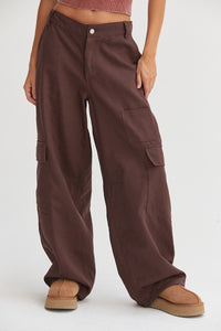 HYFVE Elastic Waist Wide-Leg Cargo Pants - 1985 the VAULT Boutique