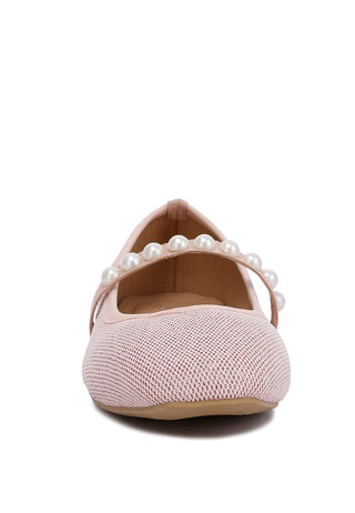 Sassie Pearl Embellished Ballerina Flats - 1985 the VAULT Boutique