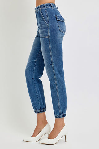 RISEN Full Size High Rise Ankle Jogger Jeans - 1985 the VAULT Boutique