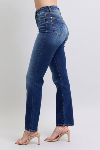 Judy Blue Full Size Washed Straight Leg Jeans with Pockets - 1985 the VAULT Boutique