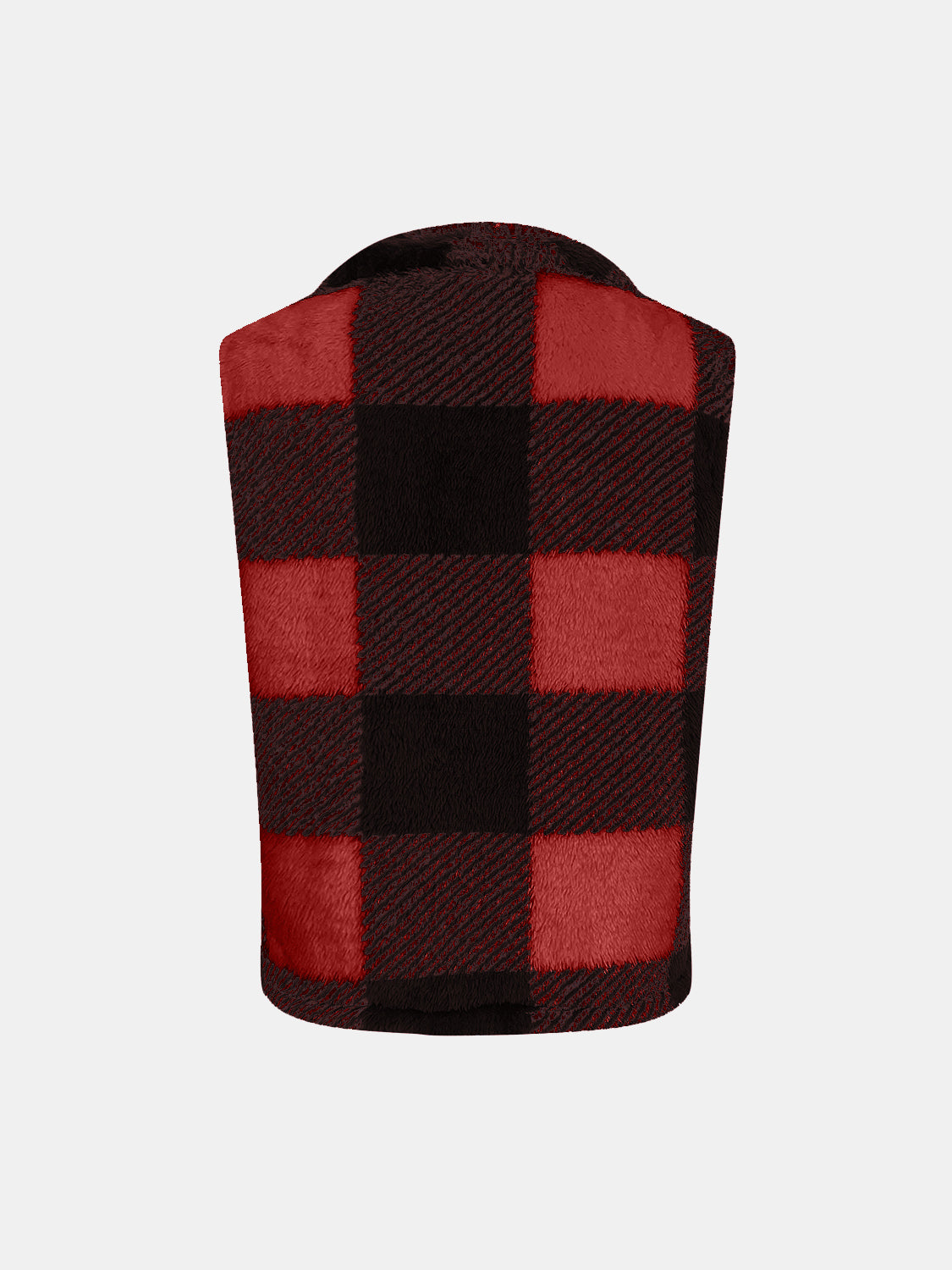 Plaid Open Front Vest Coat - 1985 the VAULT Boutique