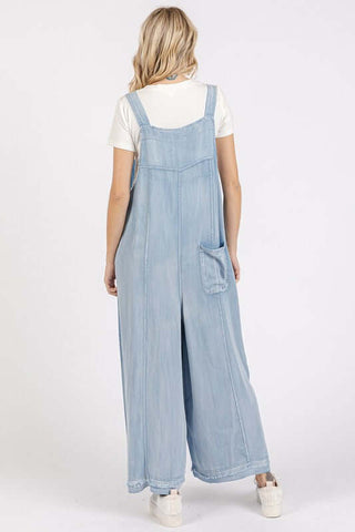 Mittoshop Wide Strap Wide Leg Overalls with Pockets - 1985 the VAULT Boutique