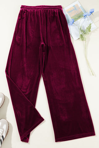 Drawstring Waist Wide Leg Active Pants - 1985 the VAULT Boutique