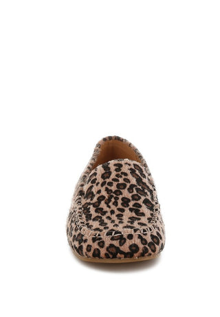 Paboa Leopard Print Flat Loafers - 1985 the VAULT Boutique